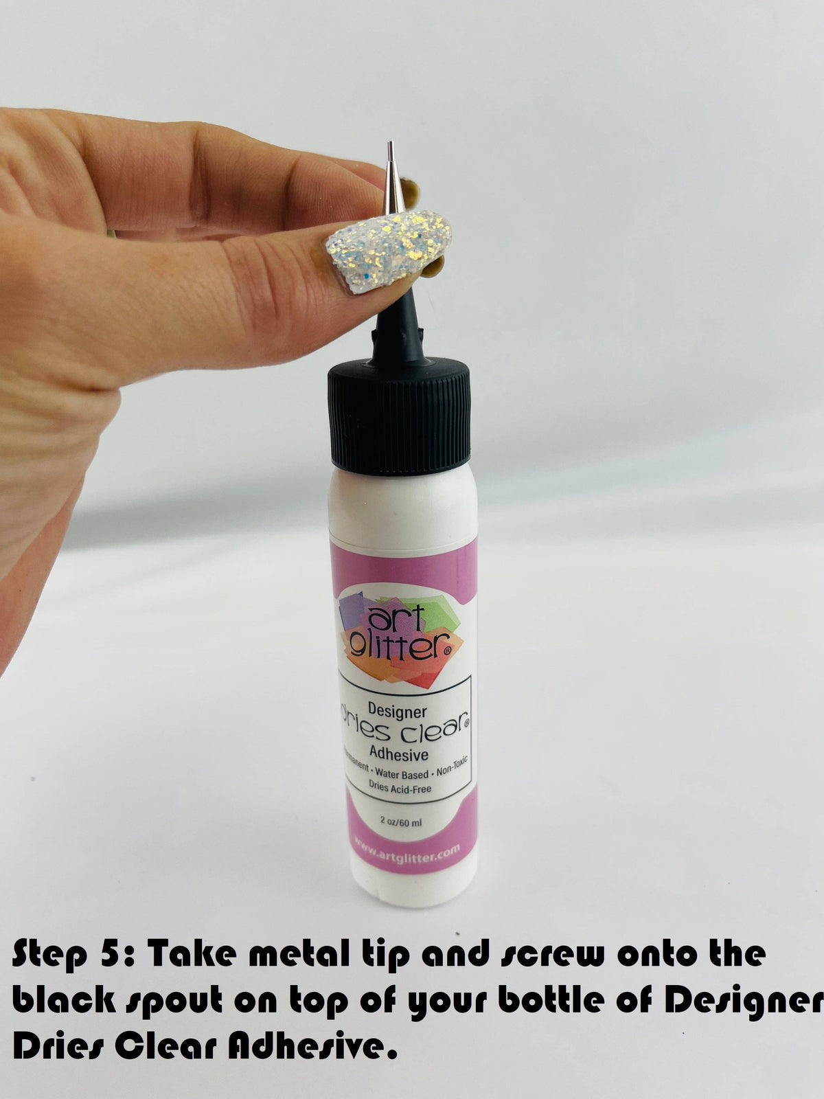 METAL TIP ATTACHMENT FOR ADHESIVE APPLICATION
