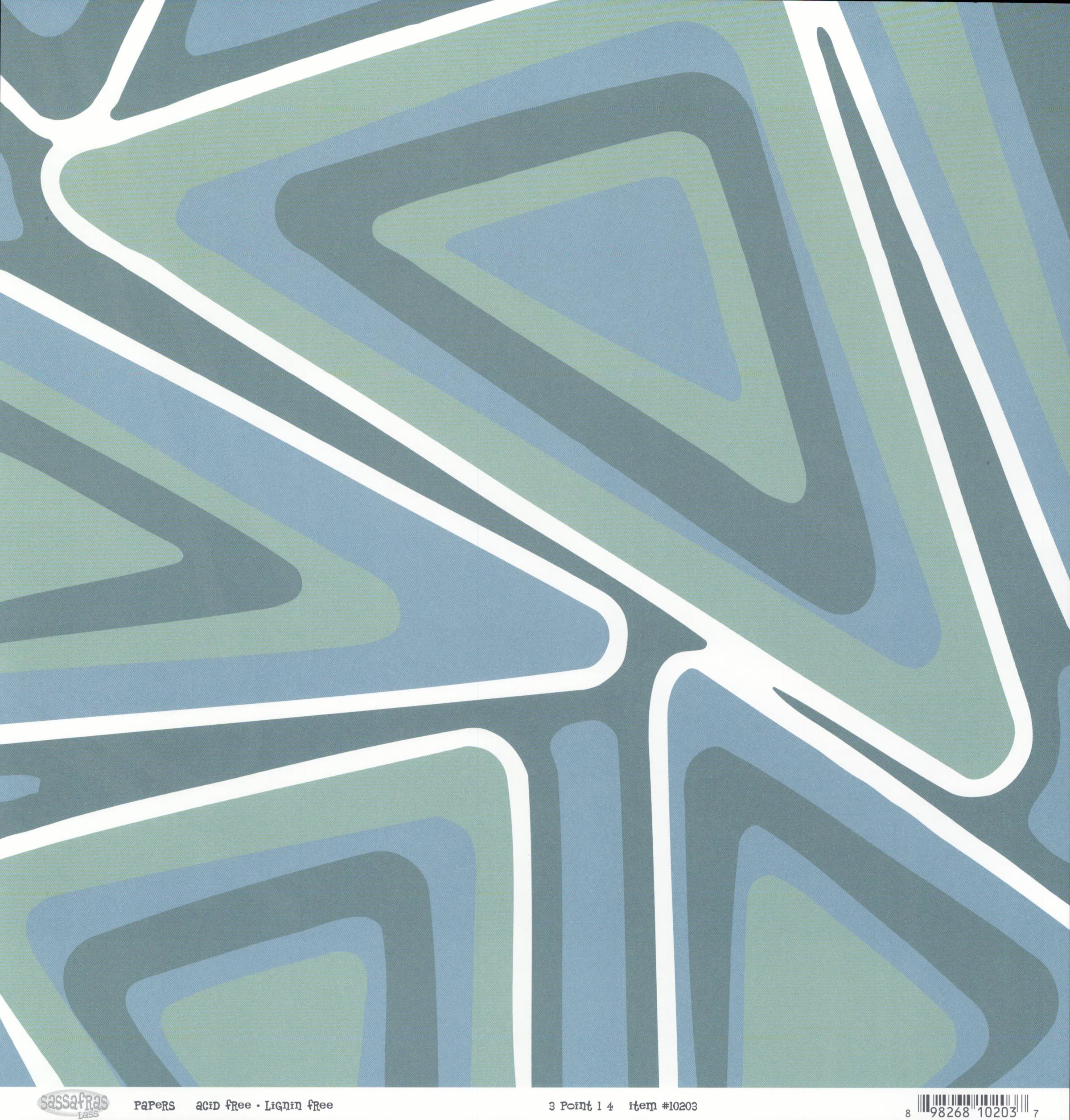 Sassafras Lass 3 Point 1 4 geometric cardstock in blue-grey tones