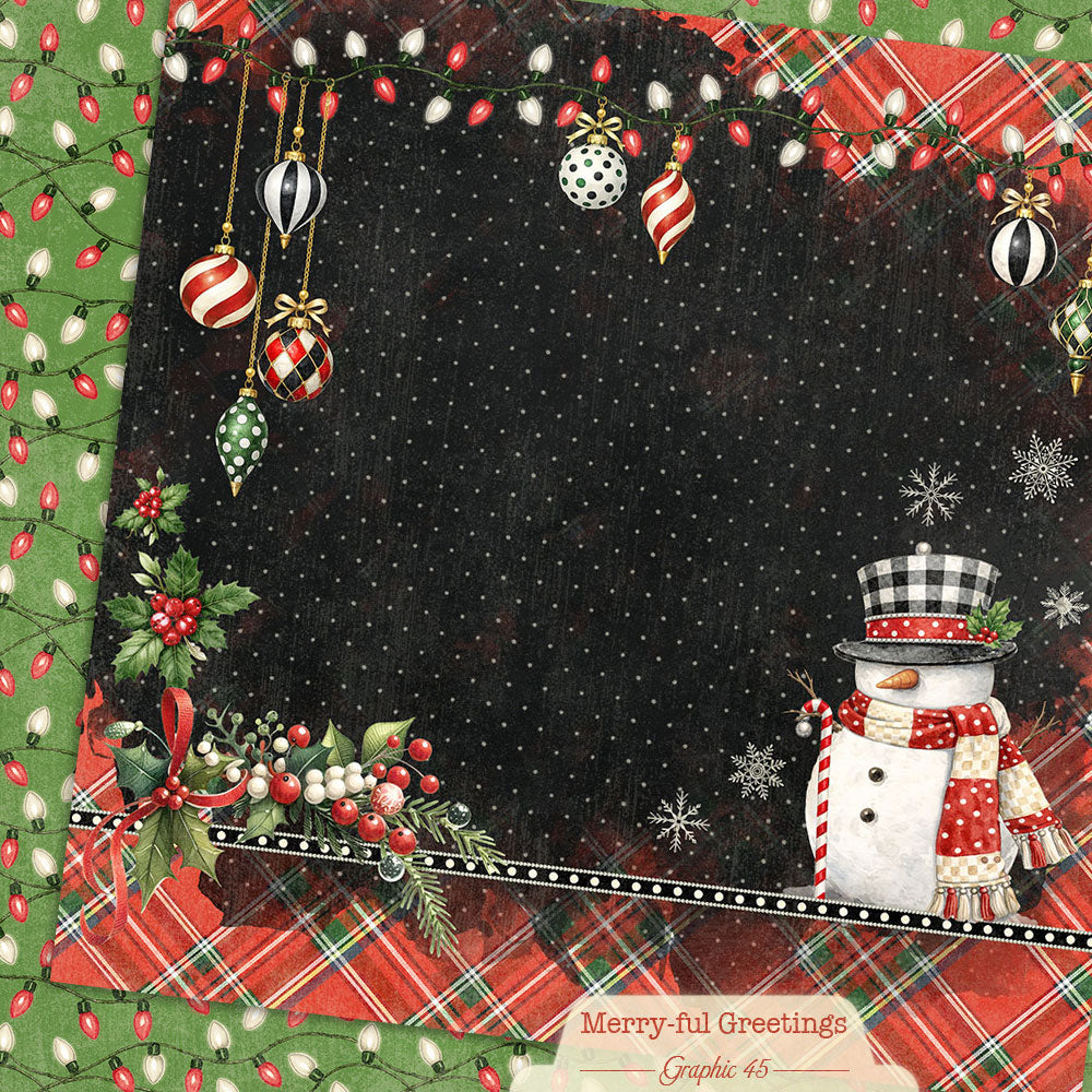 Snowman Layout 12×12 Paper