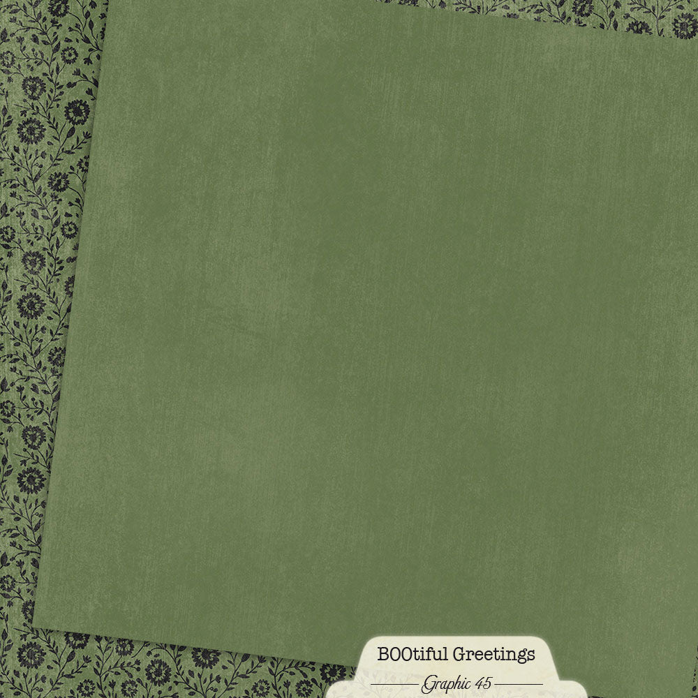 Gothic Green Patterns & Solids 12×12 Paper