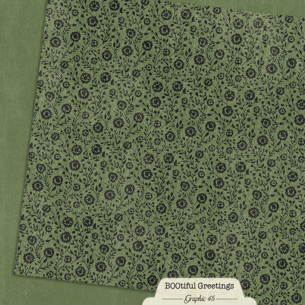 Gothic Green Patterns & Solids 12×12 Paper