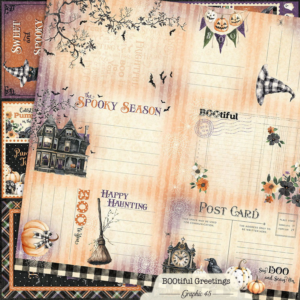 BOOtiful Greetings Journaling Cut-apart 12×12 Paper