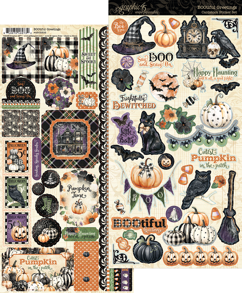 BOOtiful Greetings Sticker Set