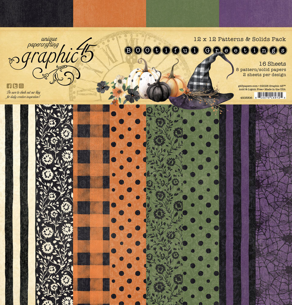 BOOtiful Greetings 12×12 Patterns & Solids Pack