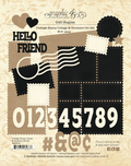 Postage Stamp Collage & Numbers Die Set