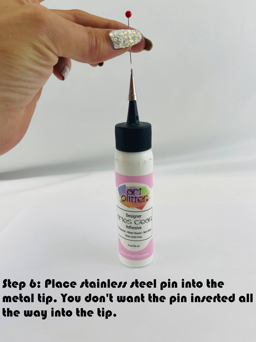 METAL TIP ATTACHMENT FOR ADHESIVE APPLICATION