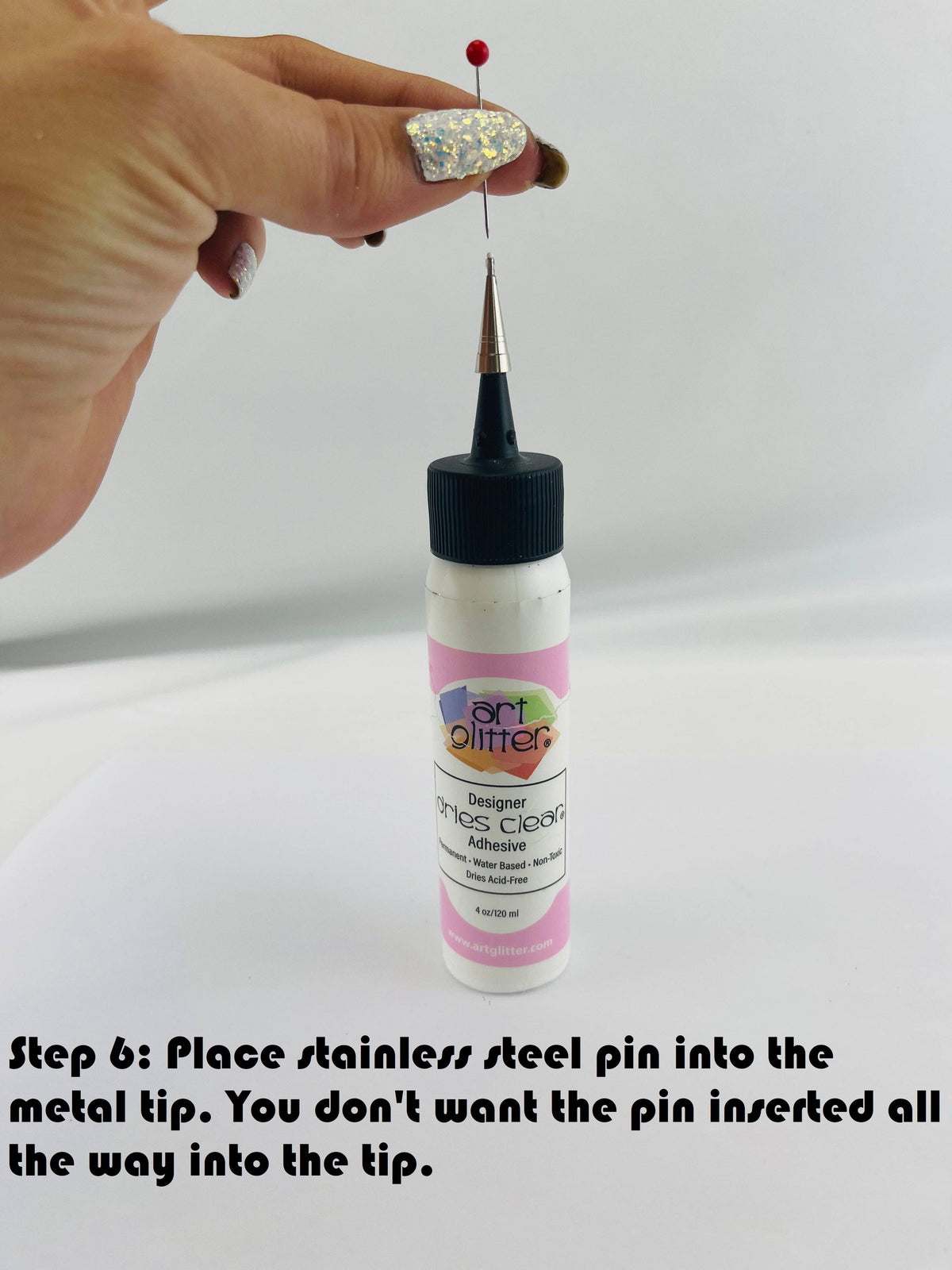 METAL TIP ATTACHMENT FOR ADHESIVE APPLICATION