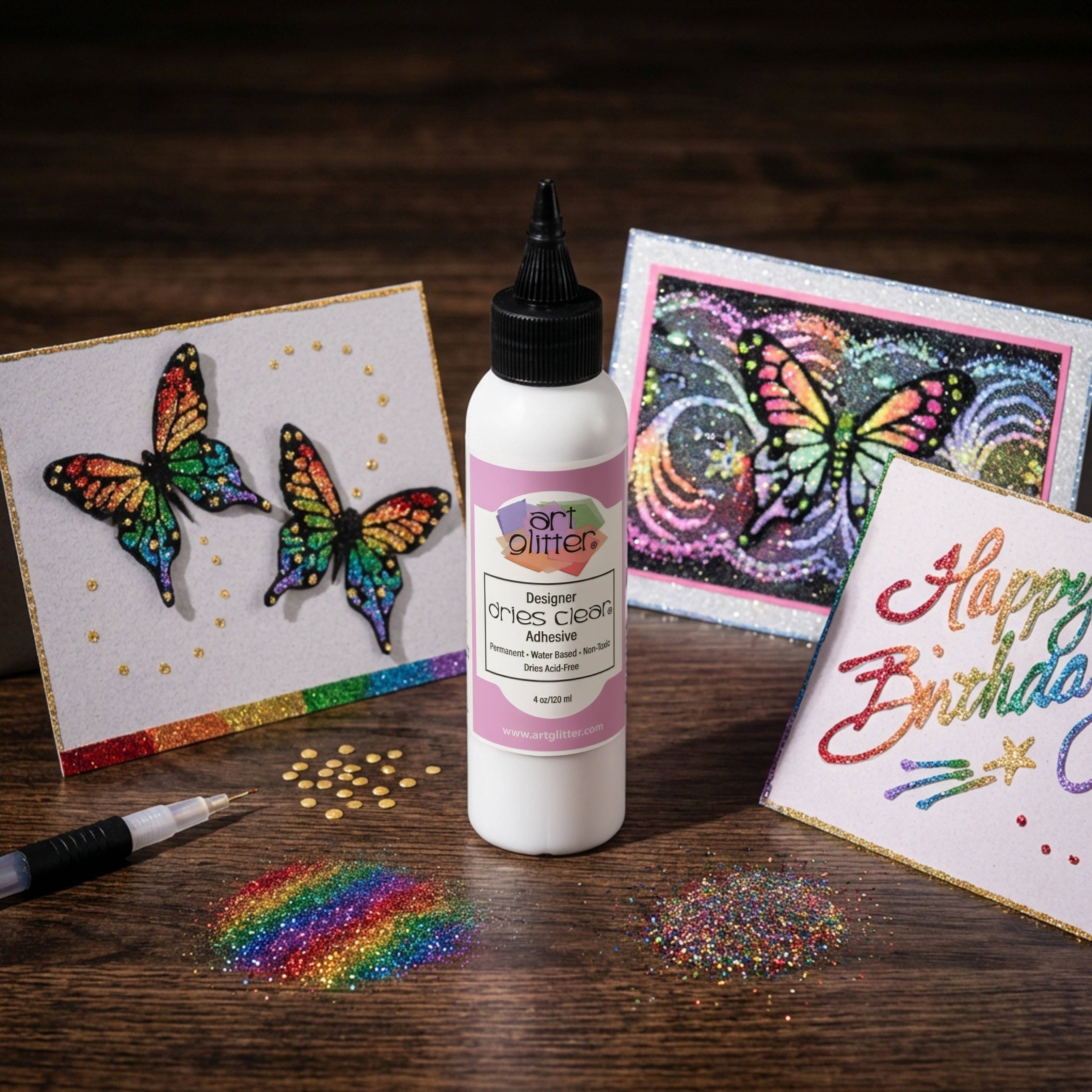 4 OZ DESIGNER DRIES CLEAR ADHESIVE GLUE: 4 oz with spout
