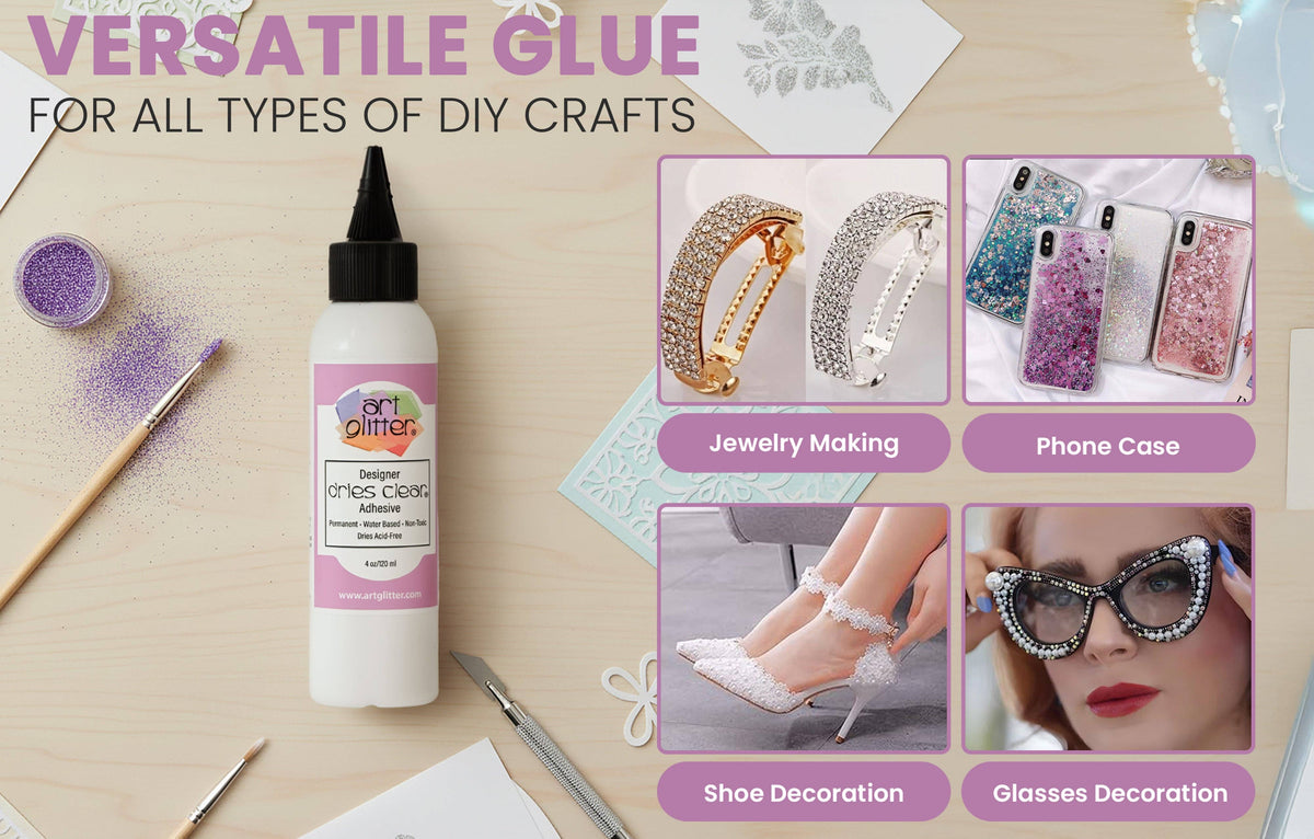 4 OZ DESIGNER DRIES CLEAR ADHESIVE GLUE: 4 oz with spout
