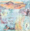 Design Originals At the Beach 12x12 Collage Paper - vintage beach collage with shell illustrations and coastal photography