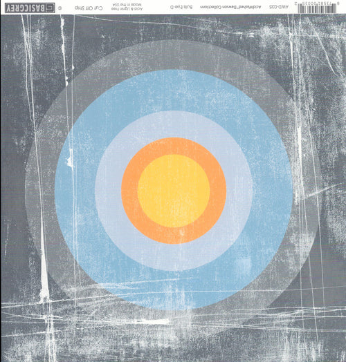 Basic Grey Bulls Eye-D - AcidWashed Dawson Collection 12x12 cardstock
