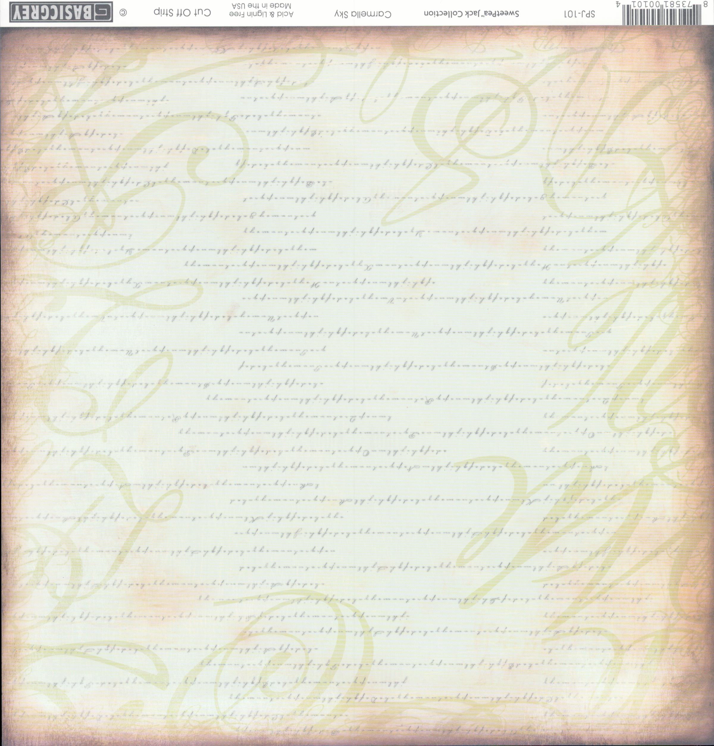 Basic Grey Carmella Sky - SweetPea Jack Collection 12x12 cardstock