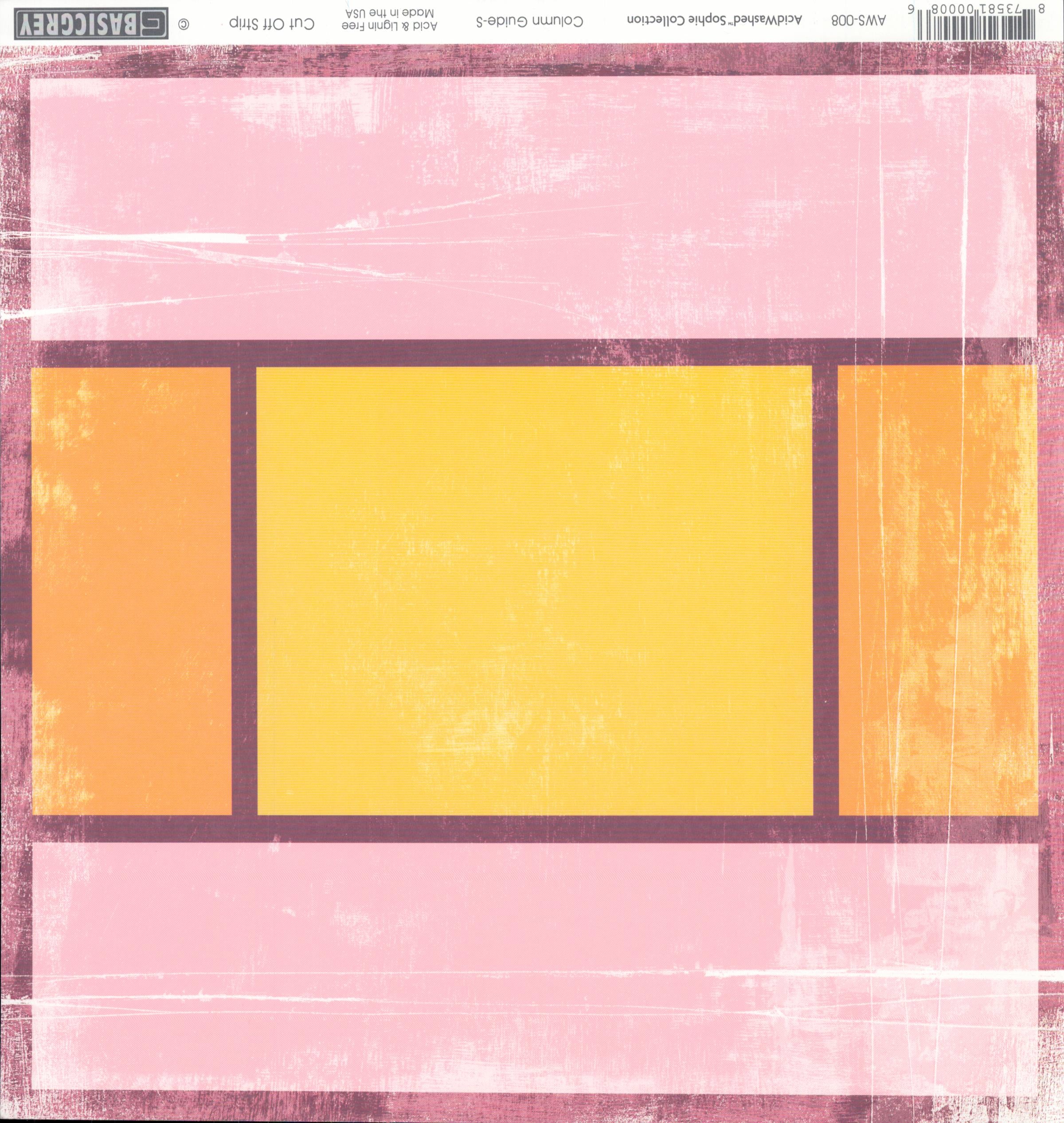 Basic Grey Column Guide-S - AcidWashed Sophie Collection 12x12 cardstock