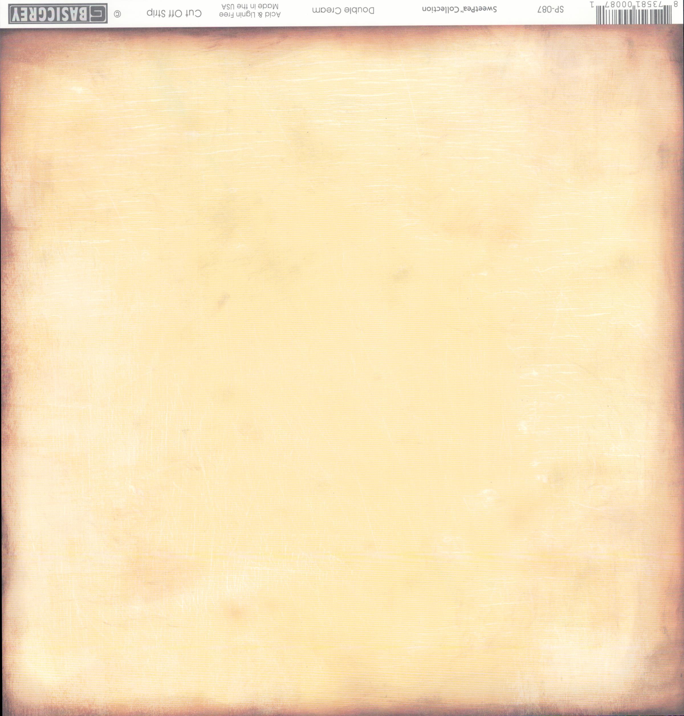 Basic Grey Double Cream - SweetPea Collection 12x12 cardstock
