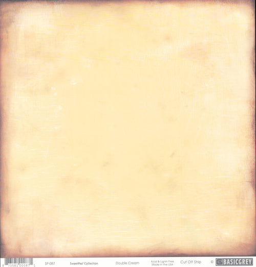 Basic Grey Double Cream - SweetPea Collection 12x12 cardstock