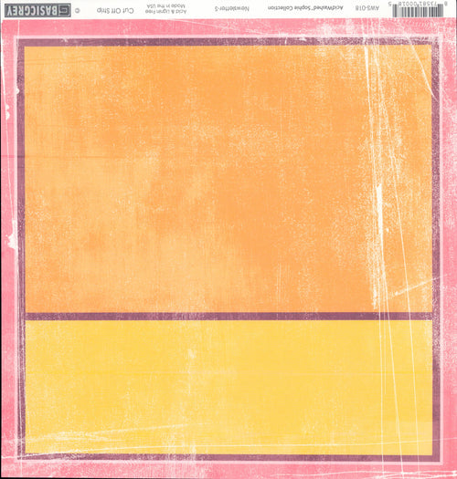 Basic Grey Newsletter-S - AcidWashed Sophie Collection 12x12 cardstock