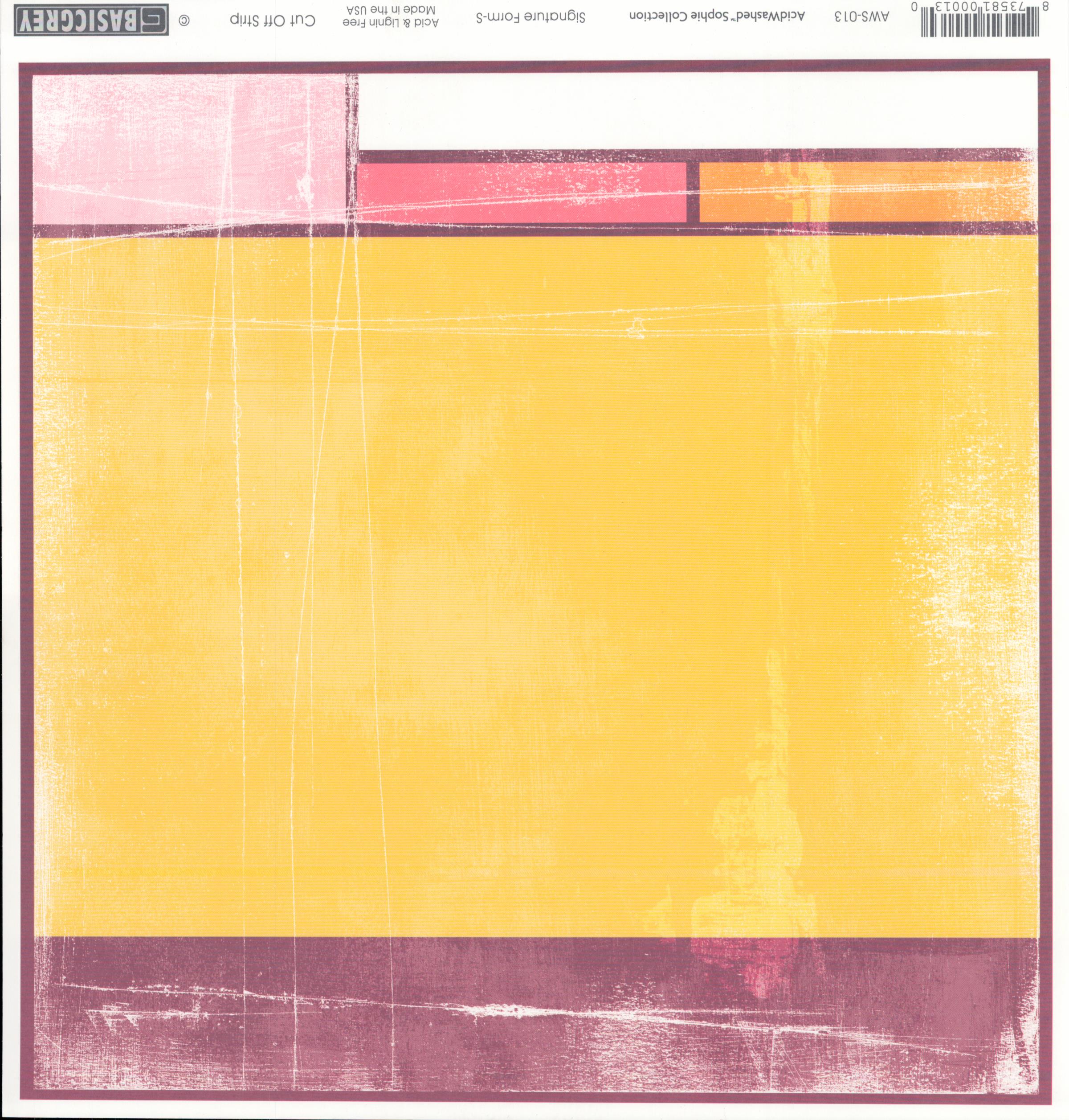 Basic Grey Signature Form-S - AcidWashed Sophie Collection 12x12 cardstock