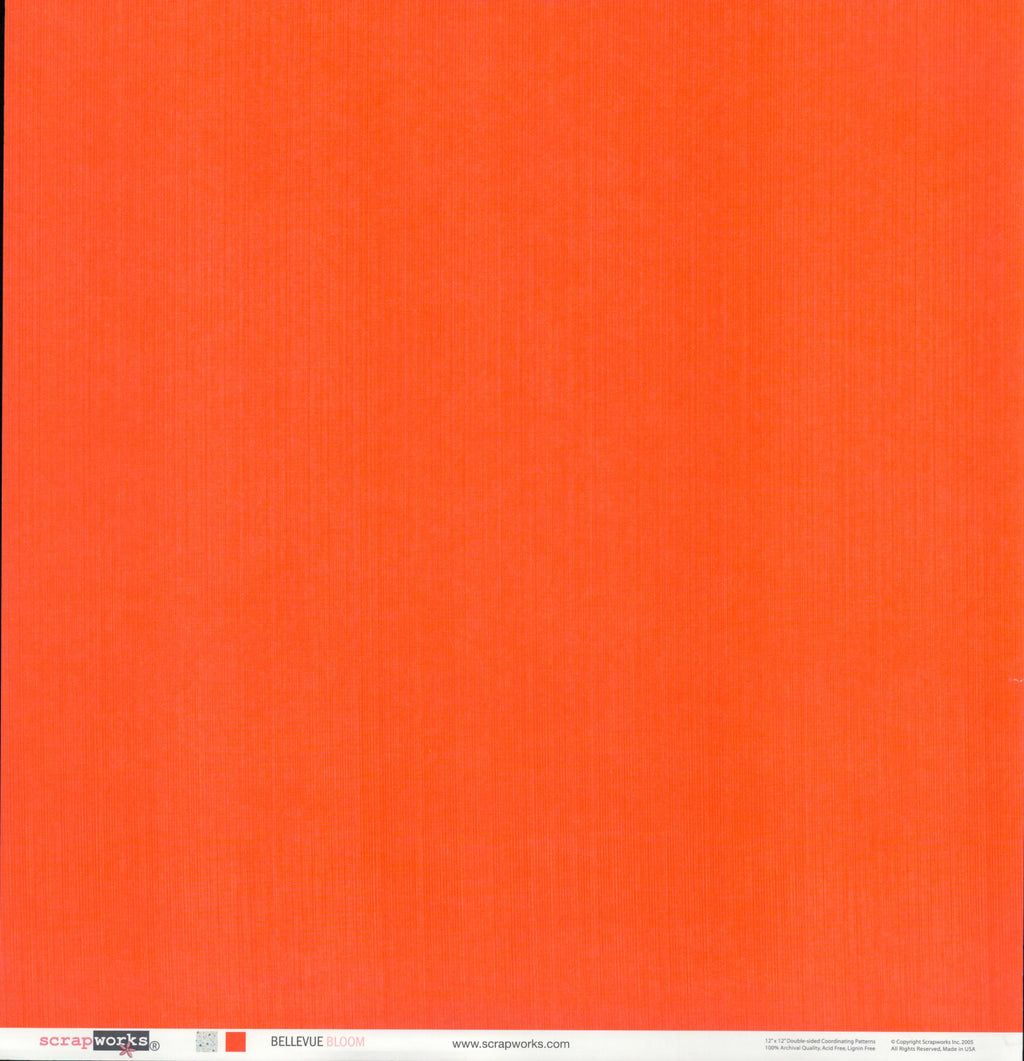 Scrapworks Bellevue Bloom solid red-orange side