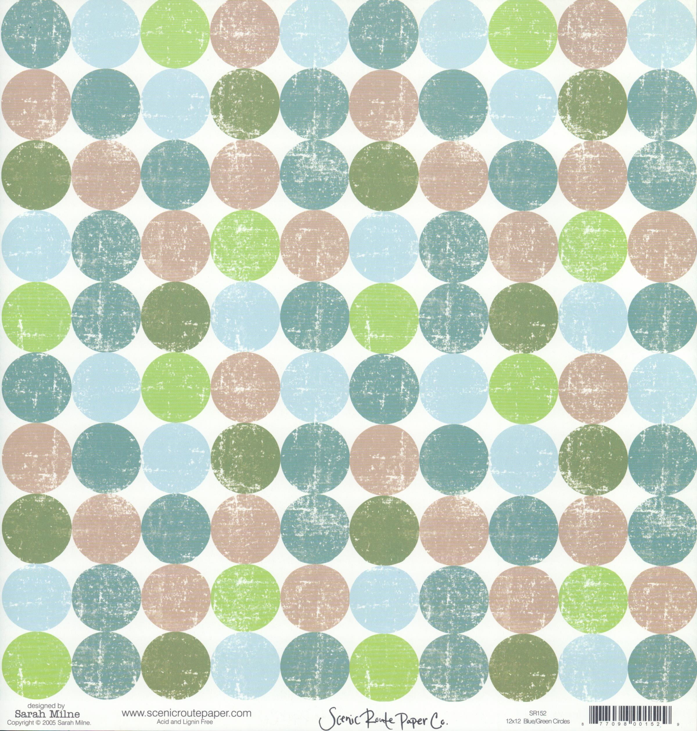 Blue Green Dots - Teal Script