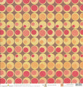 Imagination Project Gin-X Flowers of Steel Brown Football Helmet 12x12 cardstock — large cream and yellow circles with coral, pink and red dots on brown background