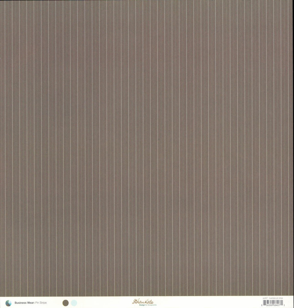 Scrapworks Business Wear Pin Stripe 12x12 Double-Sided Cardstock