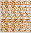 Sassafras Lass Butterscotch Dip cardstock with retro concentric rounded squares in butterscotch and cream