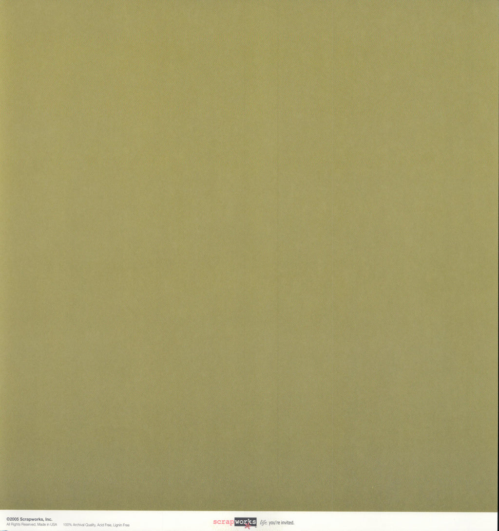Scrapworks Casuals Brush Stripe solid olive side