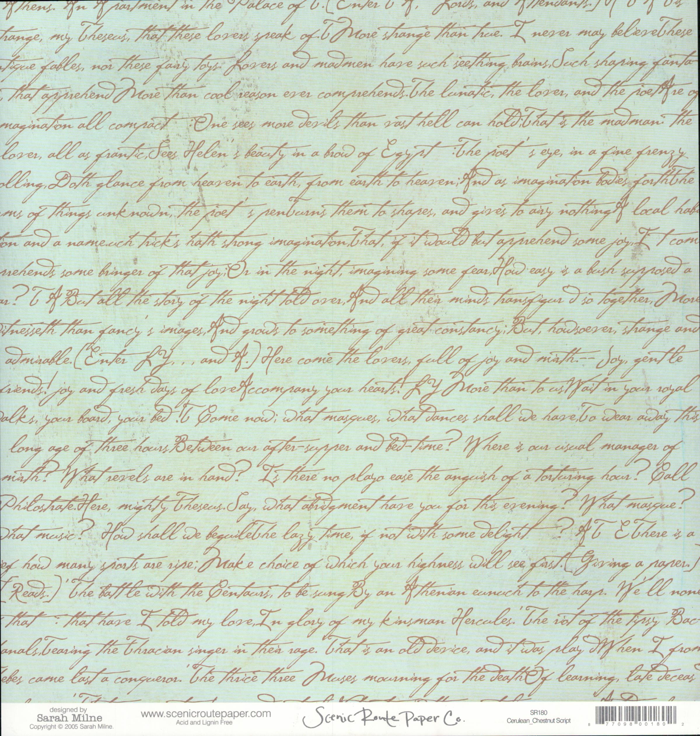 Cerulean Chestnut Script
