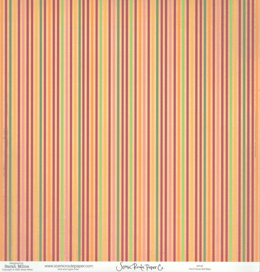Lg Diamonds on Worn - Circus Tent Stripe