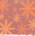 Imagination Project Gin-X Leaves at Breakfast Claire's Style 12x12 cardstock — oversized daisy sunburst flowers in orange and coral on mauve dusty rose background