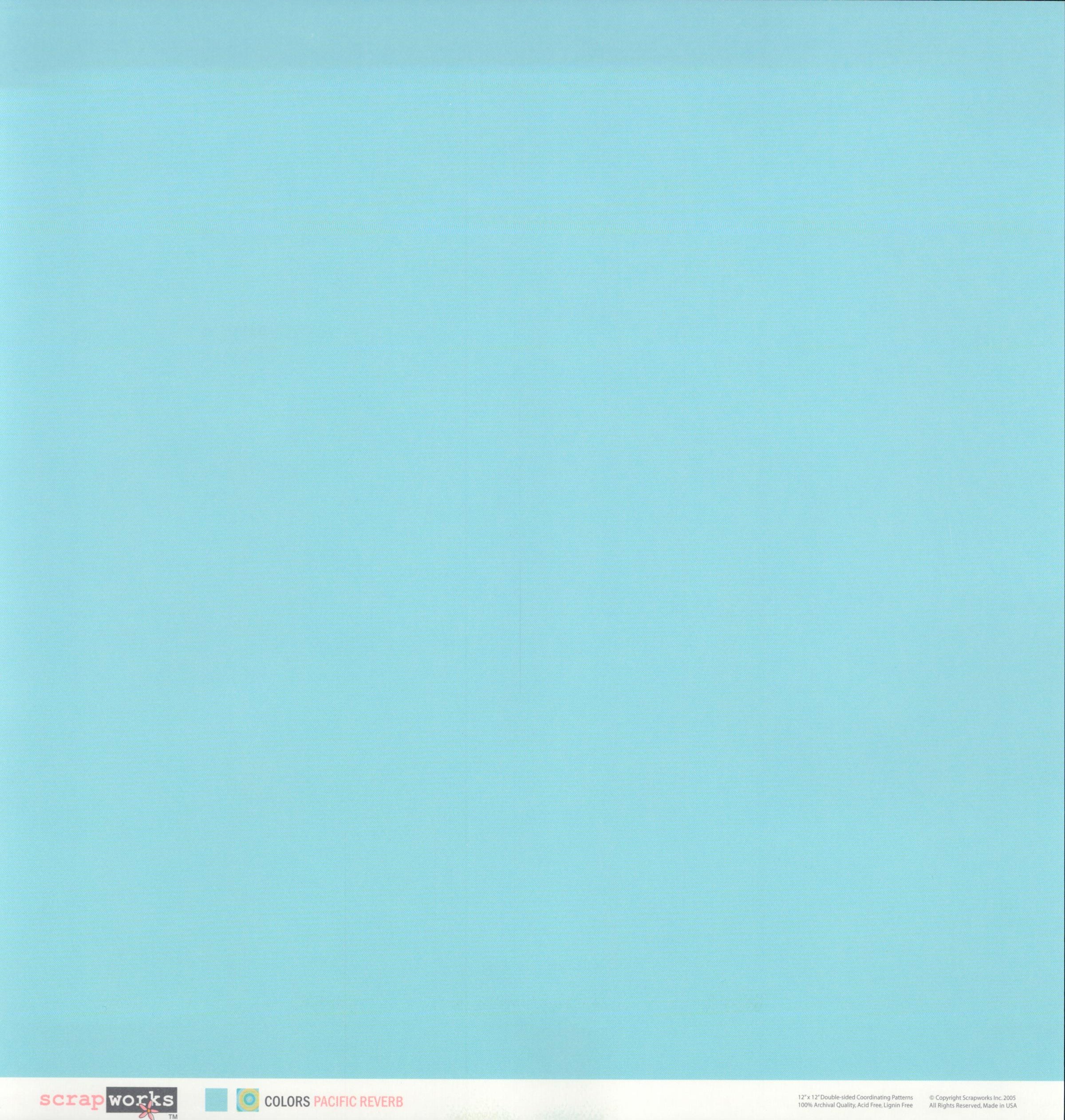 Scrapworks Colors Pacific Reverb solid aqua side
