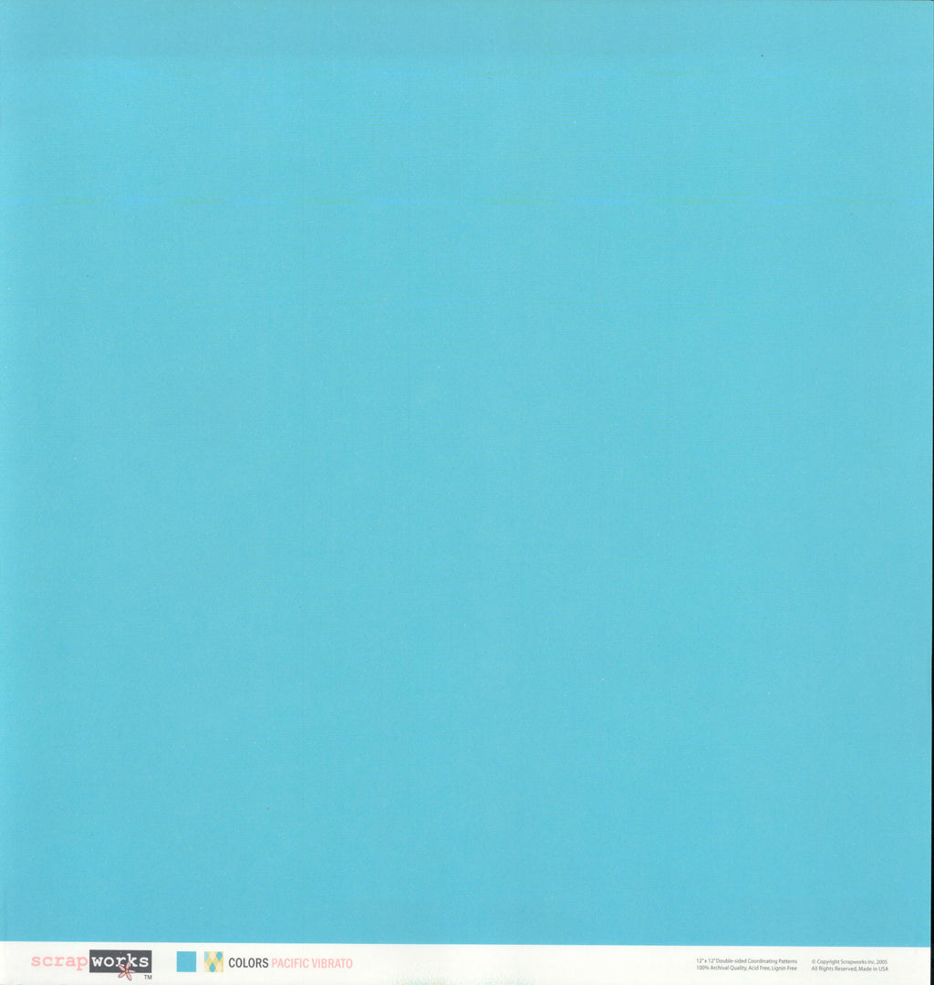 Scrapworks Colors Pacific Vibrato solid turquoise side