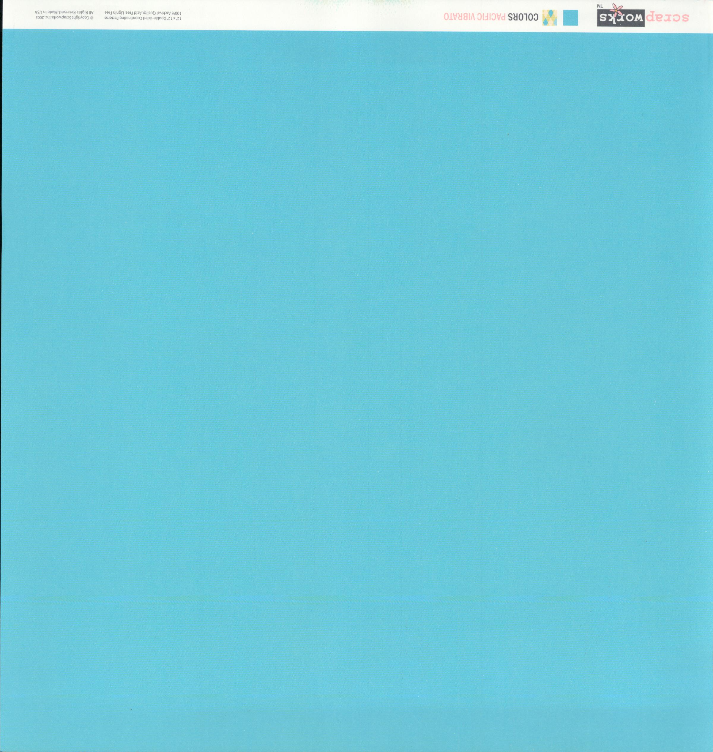 Scrapworks Colors Pacific Vibrato solid turquoise side