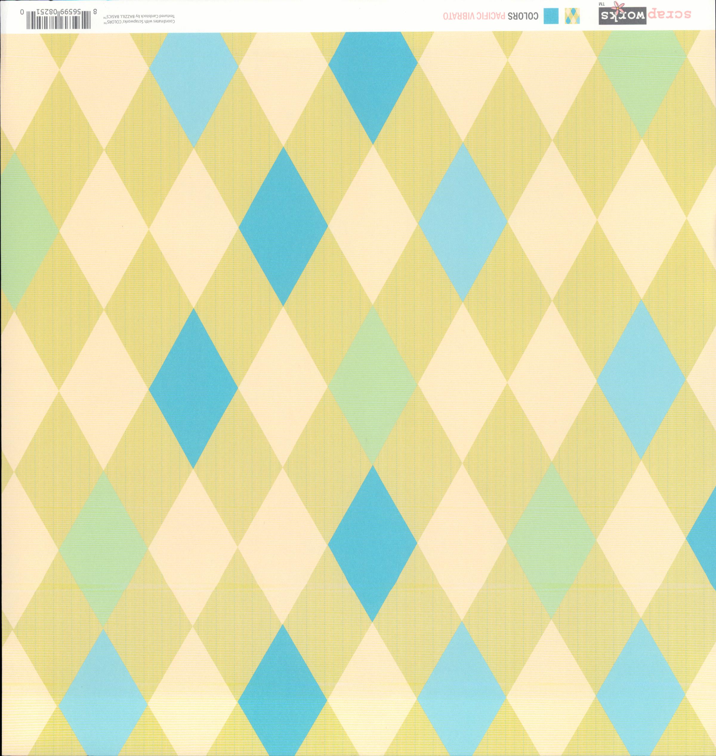 Scrapworks Colors Pacific Vibrato harlequin diamond pattern side