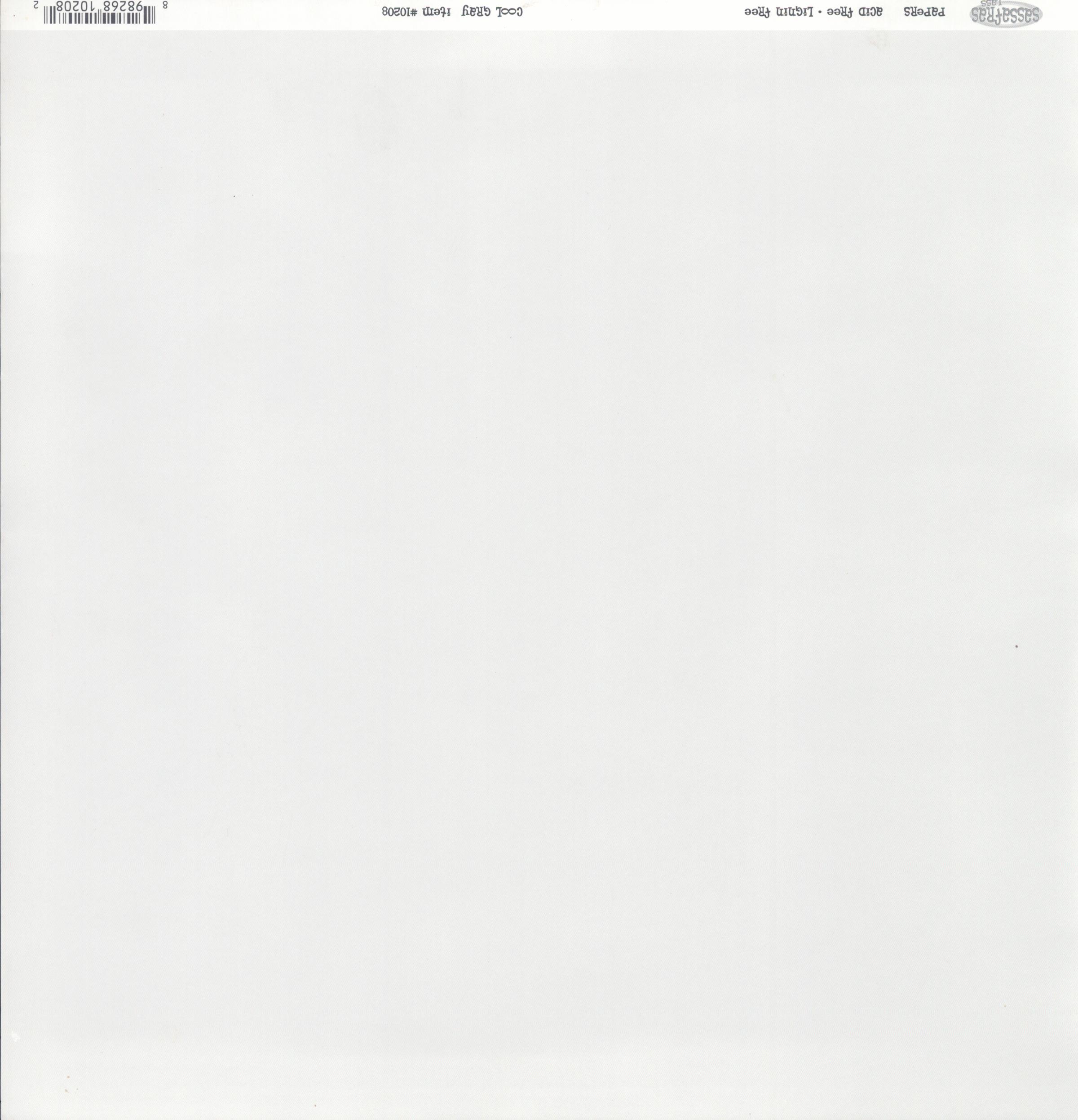 Sassafras Lass Cool Gray solid 12x12 cardstock