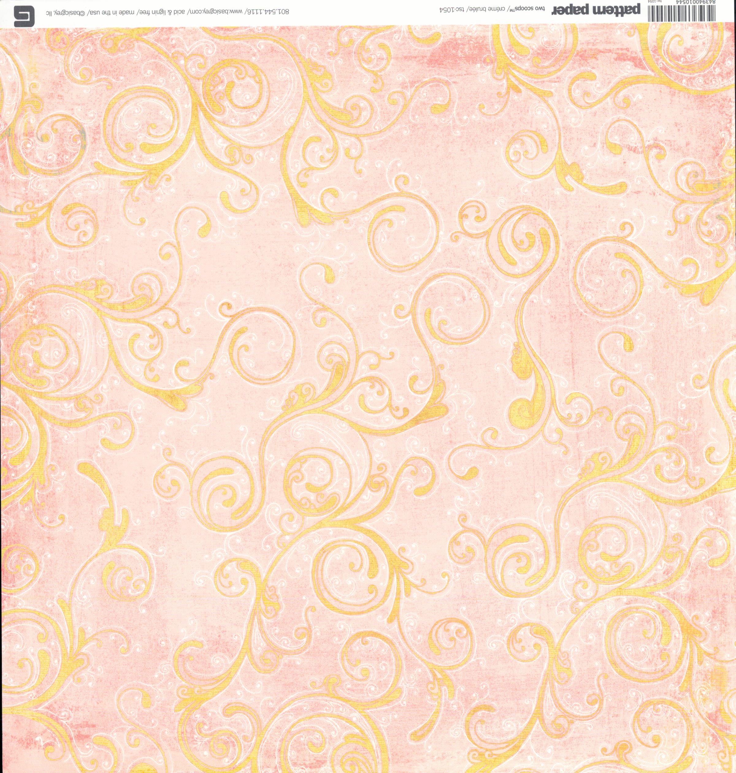 Basic Grey Creme Brulee - Two Scoops Collection 12x12 pattern paper