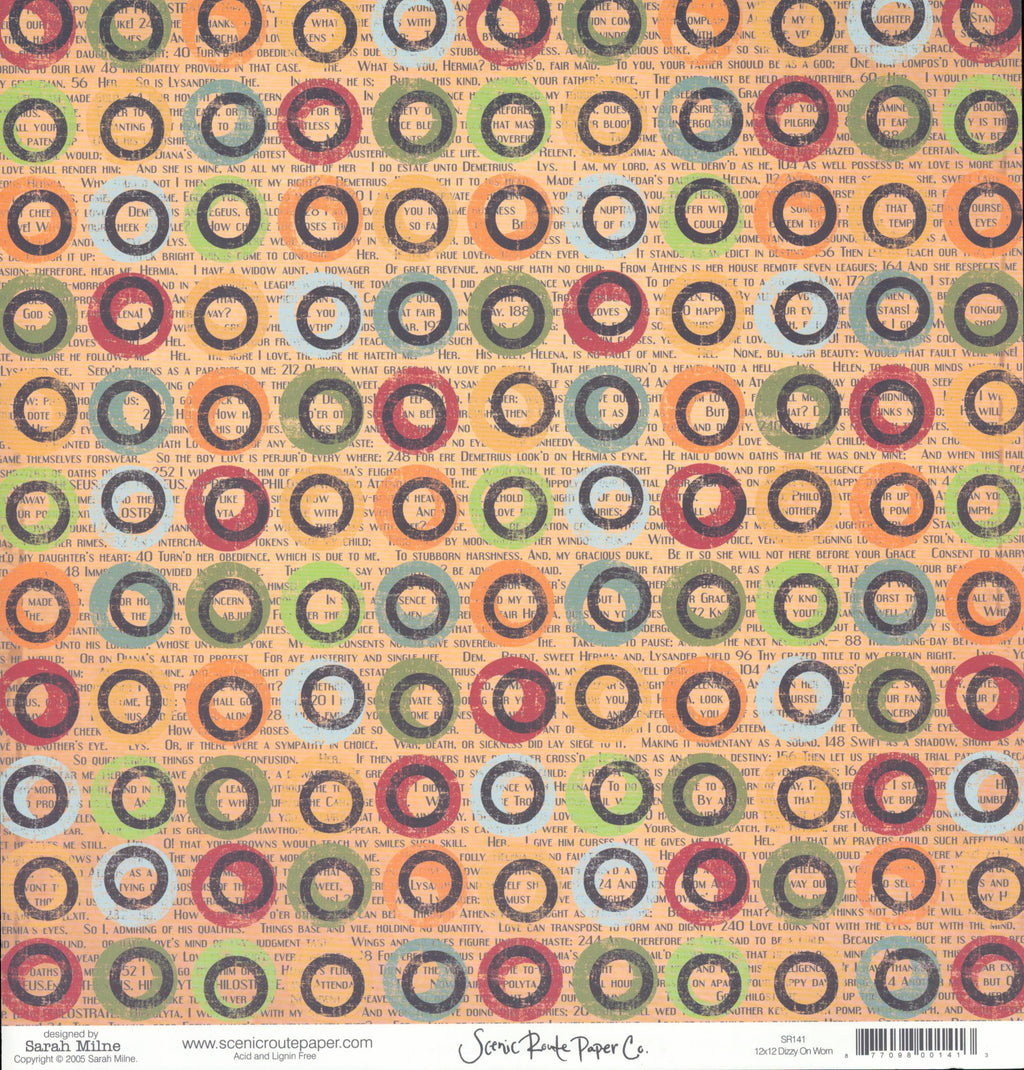 Dizzy on Worn - Orange on Worn Stripe