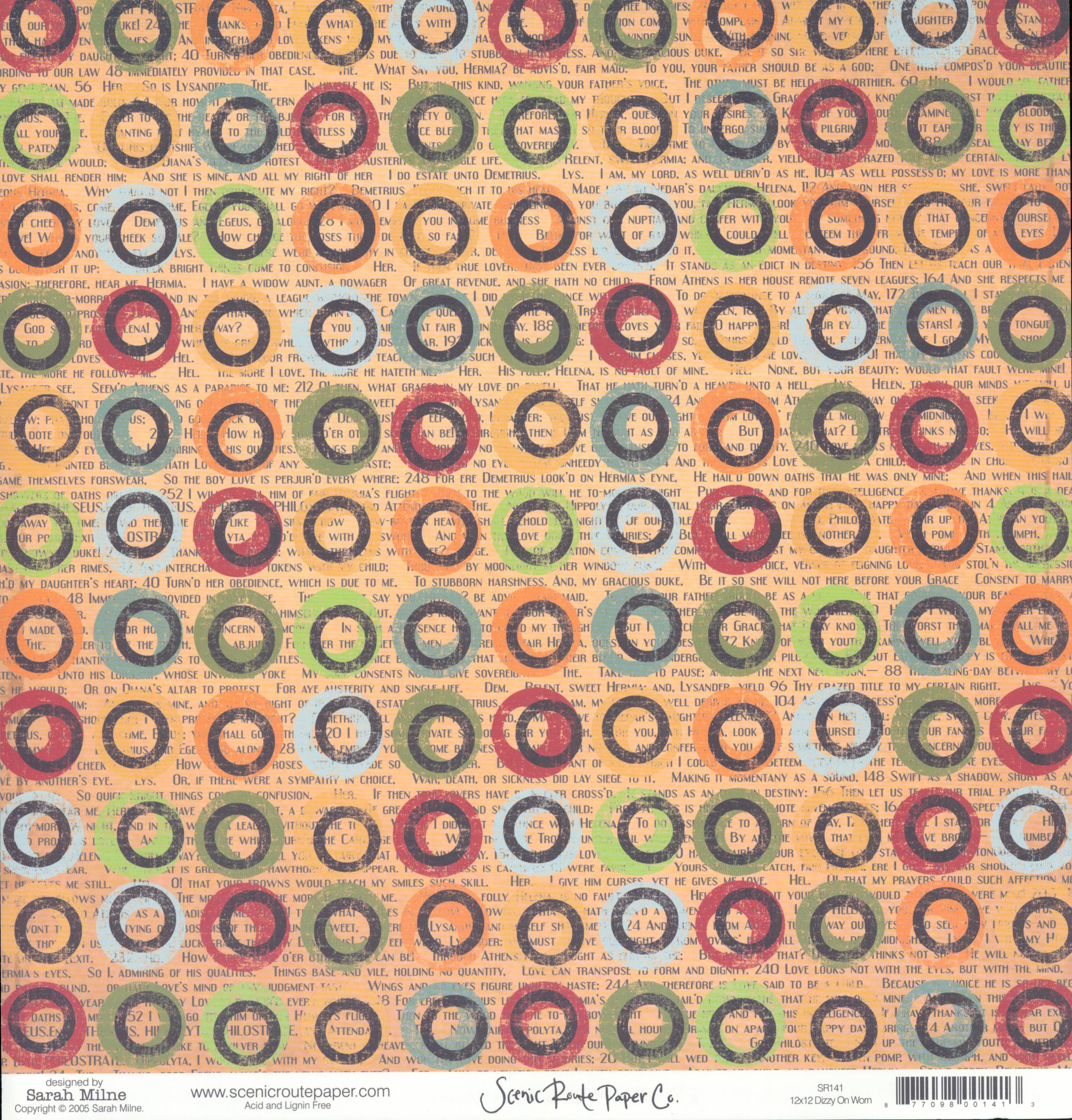 Dizzy on Worn - Orange on Worn Stripe