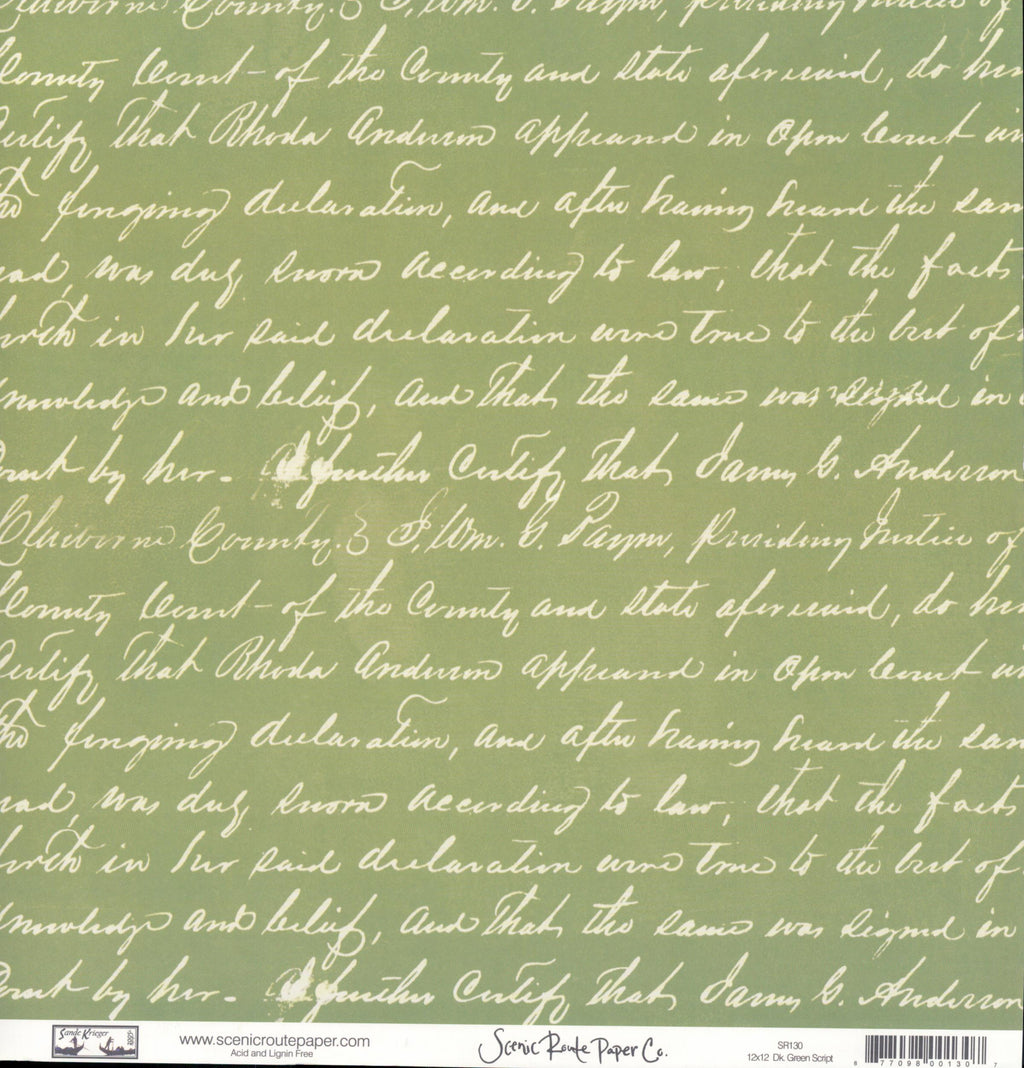 Dk Green Script - Umbrella Stripes