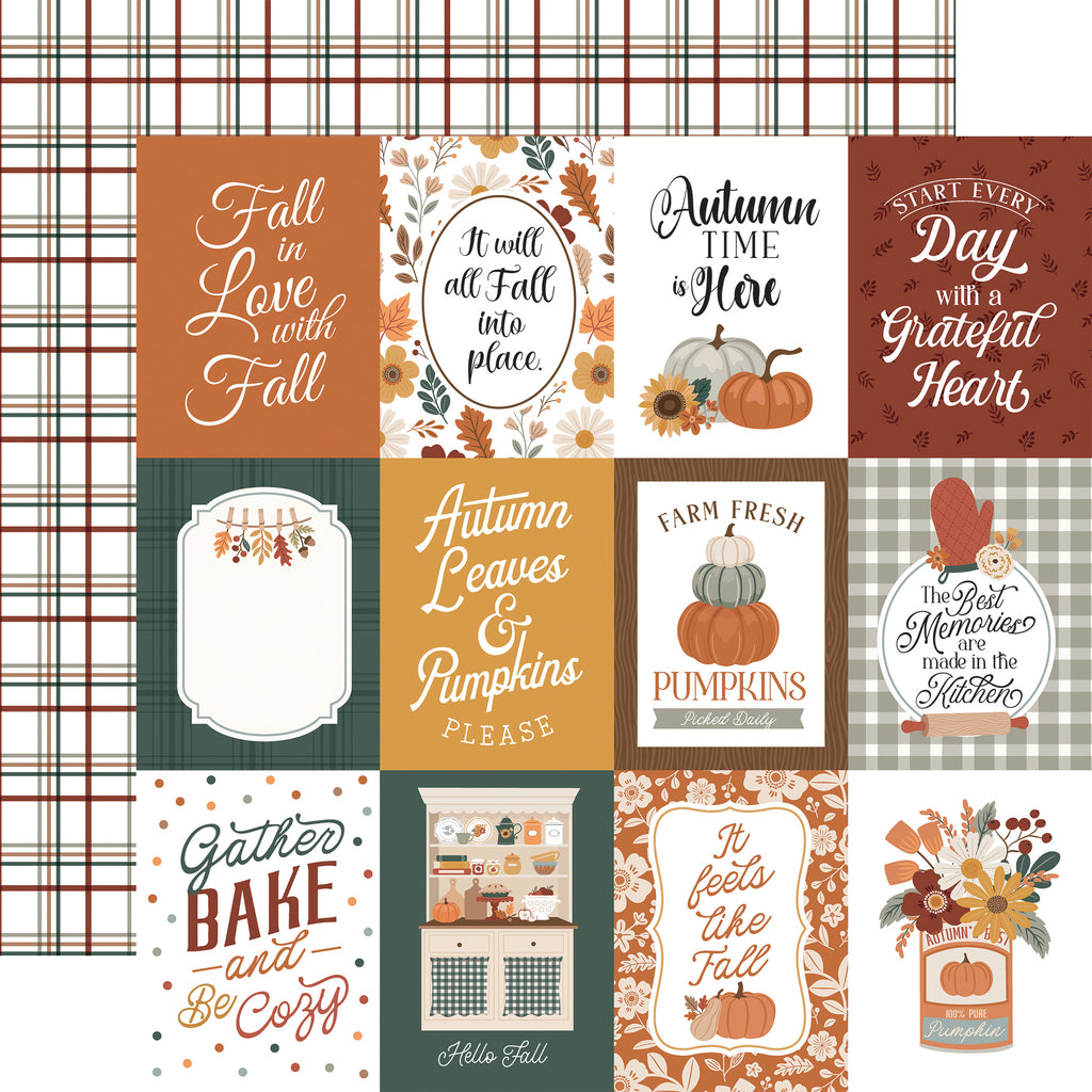 Feels Like Fall — 3×4 Journaling Cards 12×12 Double-Sided Paper