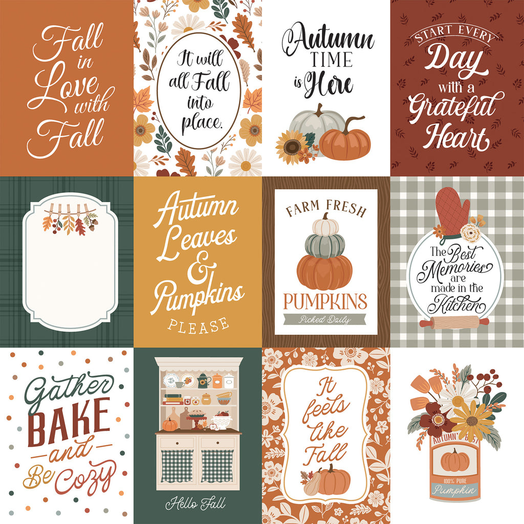 Feels Like Fall — 3×4 Journaling Cards 12×12 Double-Sided Paper
