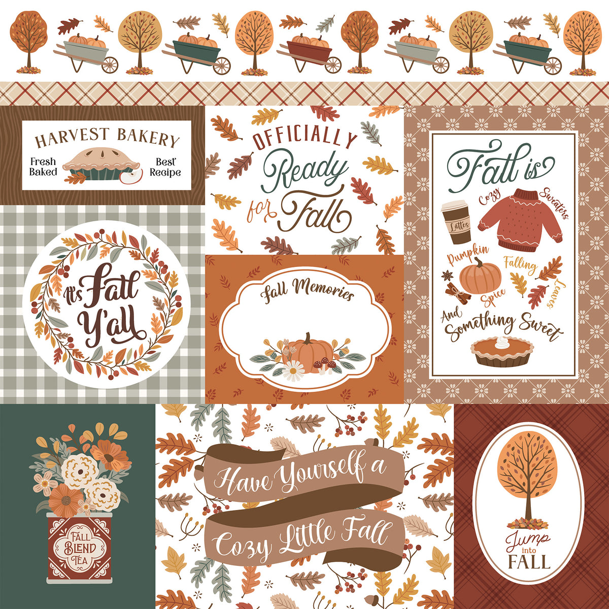 Feels Like Fall — Fall Journaling Cards 12×12 Double-Sided Paper