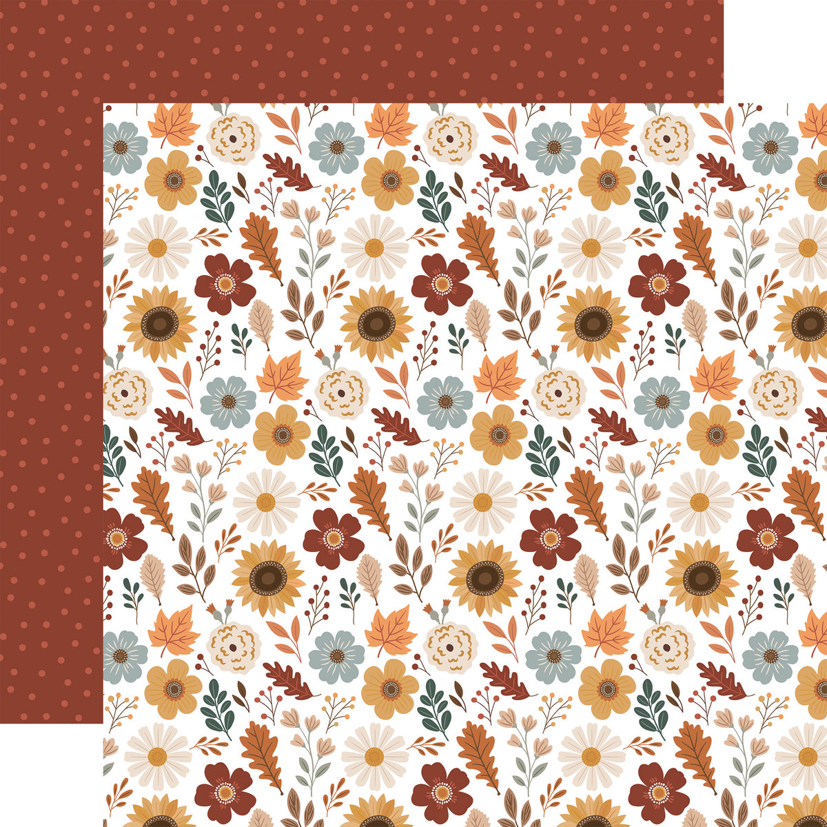Feels Like Fall — Harvest Blossoms 12×12 Double-Sided Paper