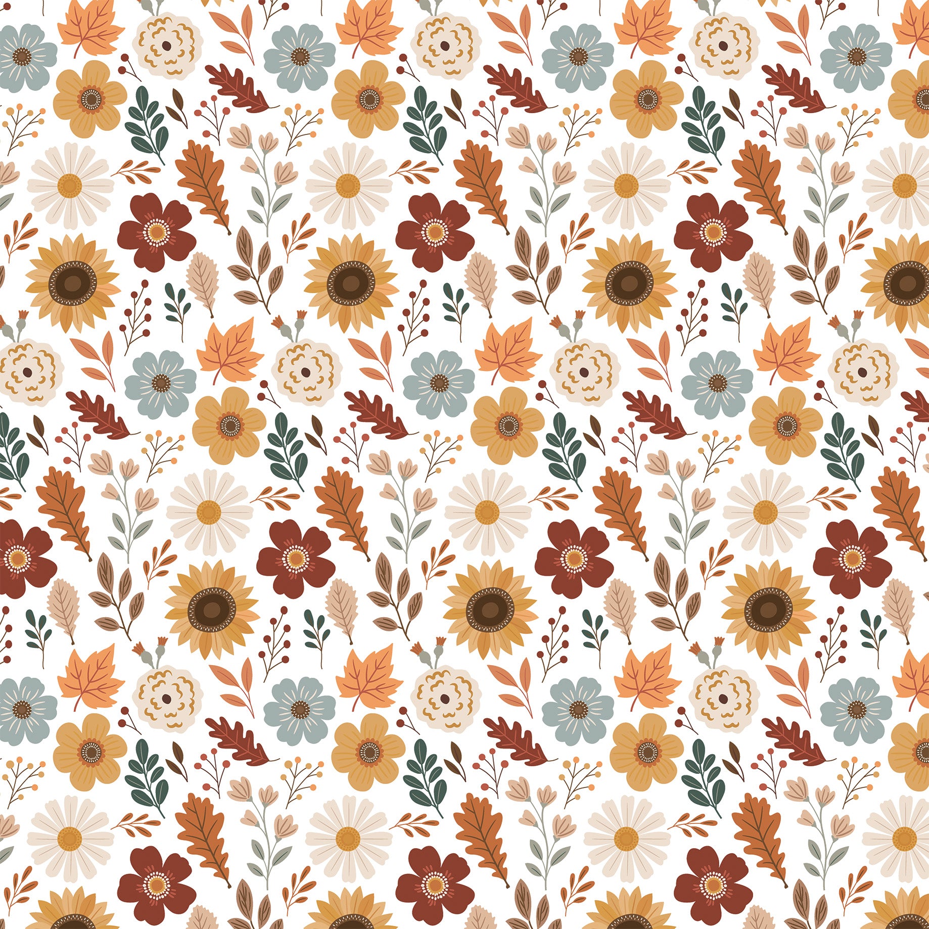 Feels Like Fall — Harvest Blossoms 12×12 Double-Sided Paper