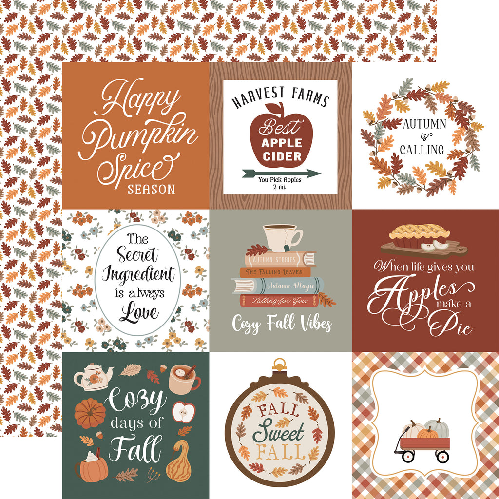 Feels Like Fall — 4×4 Journaling Cards 12×12 Double-Sided Paper