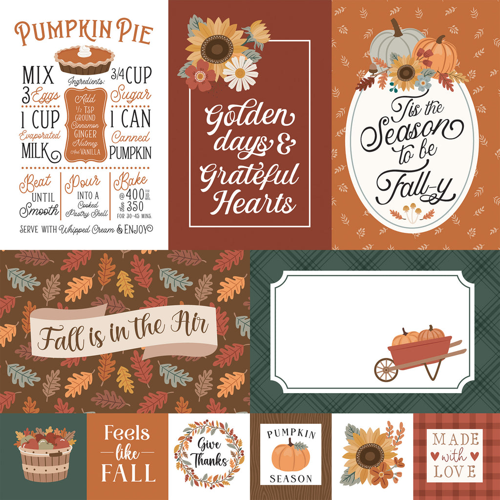 Feels Like Fall — Multi Journaling Cards 12×12 Double-Sided Paper