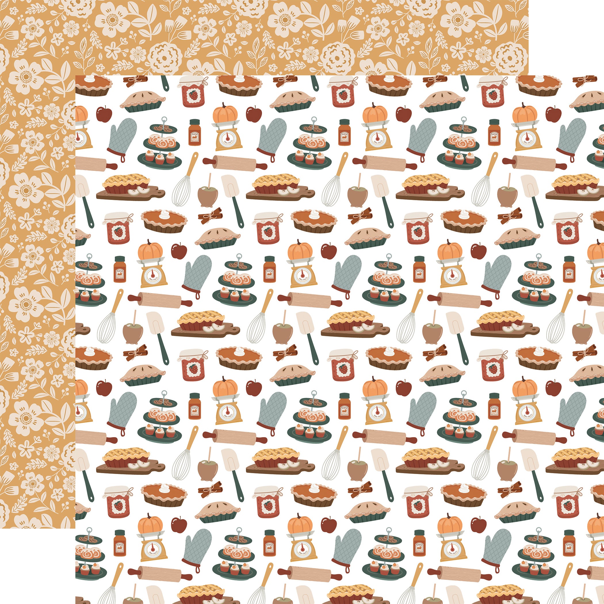 Feels Like Fall — Harvest Bakery 12×12 Double-Sided Paper