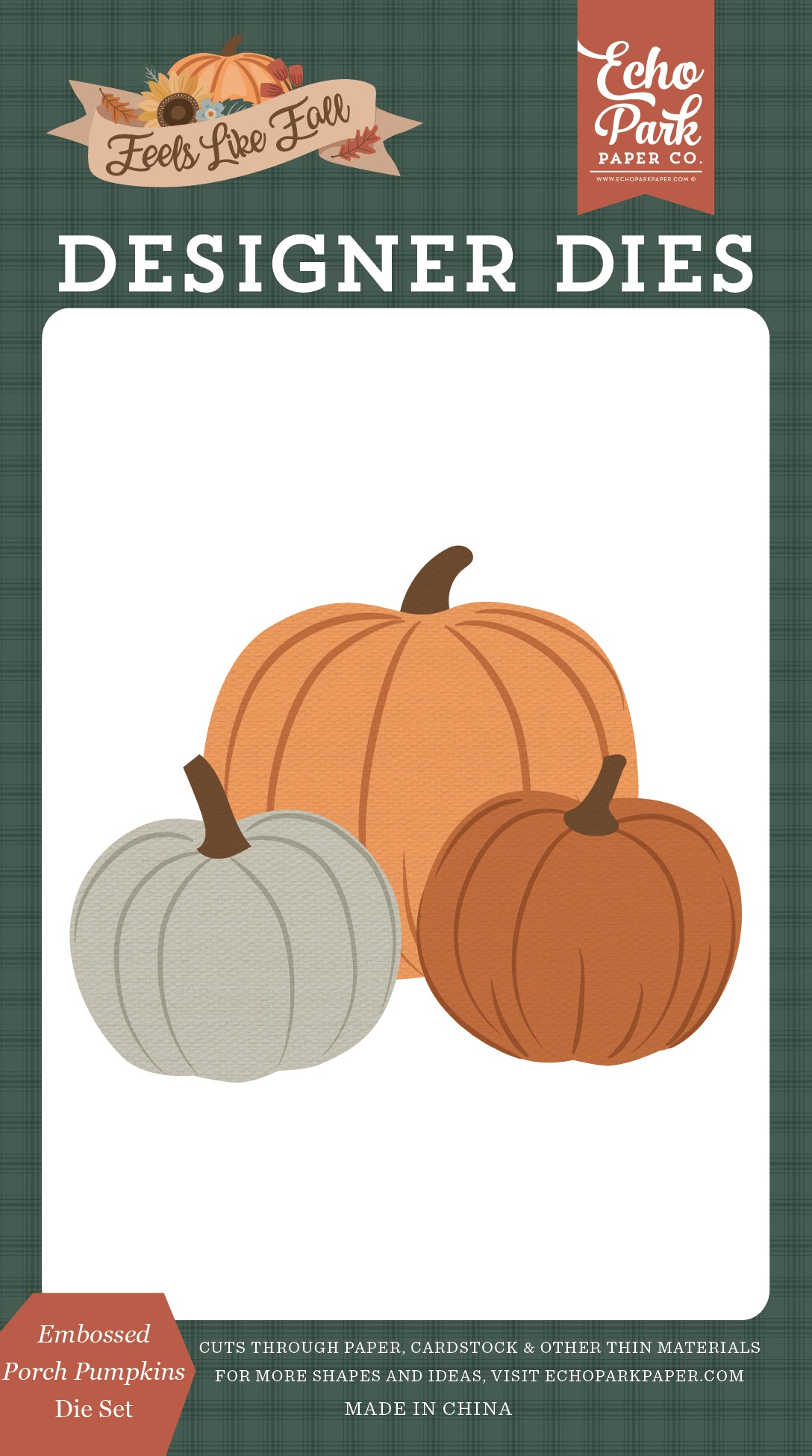 Feels Like Fall Embossed Porch Pumpkins Small Die Set