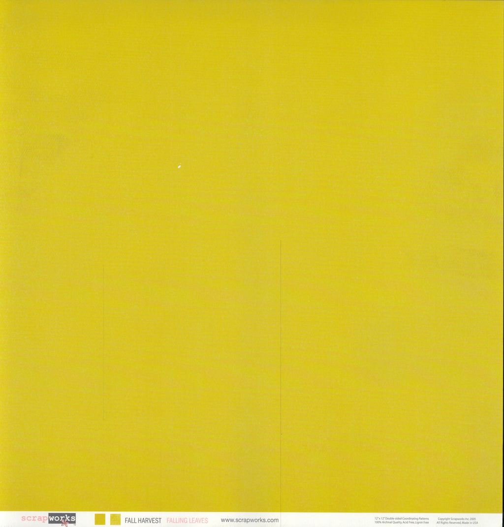 Scrapworks Fall Harvest Falling Leaves solid yellow side