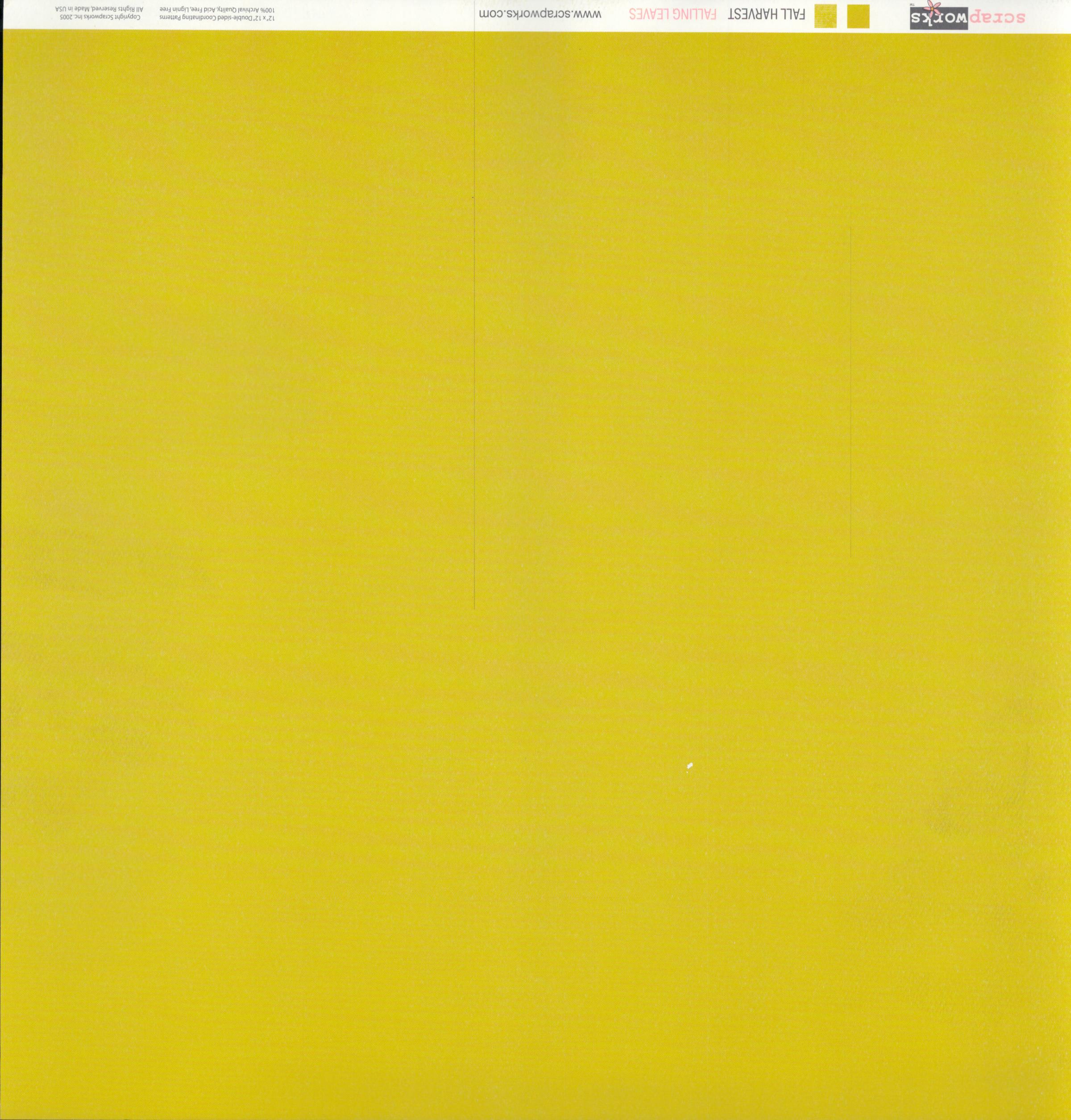 Scrapworks Fall Harvest Falling Leaves solid yellow side